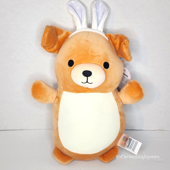 🐣 STEVON 🐶 Dog w Bunny Ears HugMee Easter 2024 Original Squishmallow ☆》NWT《☆ - Picture 1 of 8